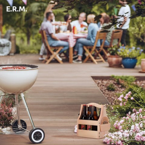 Дървена чанта за бира Relaxdays с отварачка за бира бутилки поставка за бири , снимка 5 - Антикварни и старинни предмети - 43038612