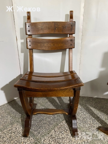 Четири дъбови стола, снимка 5 - Столове - 52933008