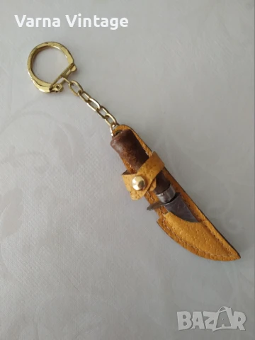 Стар ретро ключодържател Нож с кания. Германия.