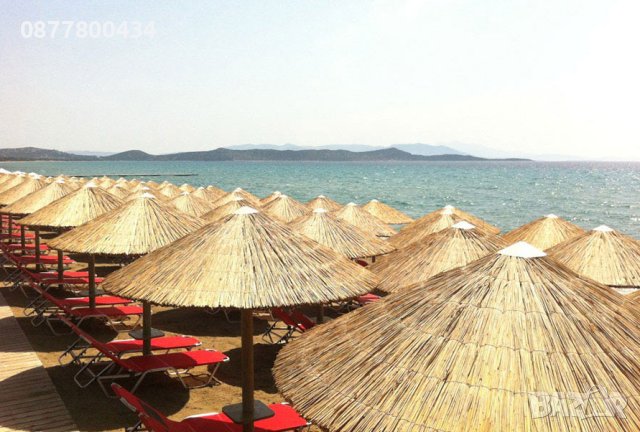 Плетен гръцки чадър кръгъл 215,250,300 см.-гаранция 5г., снимка 2 - Басейни и аксесоари - 43844346