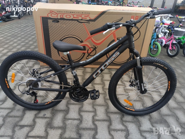 CROSS Алуминиев велосипед 24" SPEEDSTER boy 2db черен/сив, снимка 2 - Велосипеди - 53561334