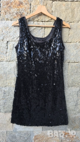 Дамска рокля с паети Vera Lucci размер М, снимка 8 - Рокли - 52860570