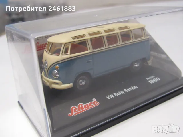 1/72 TCM by Schuco, Volkswagen, VW Bully Samba, 1960 метална количка, снимка 2 - Колекции - 50058148