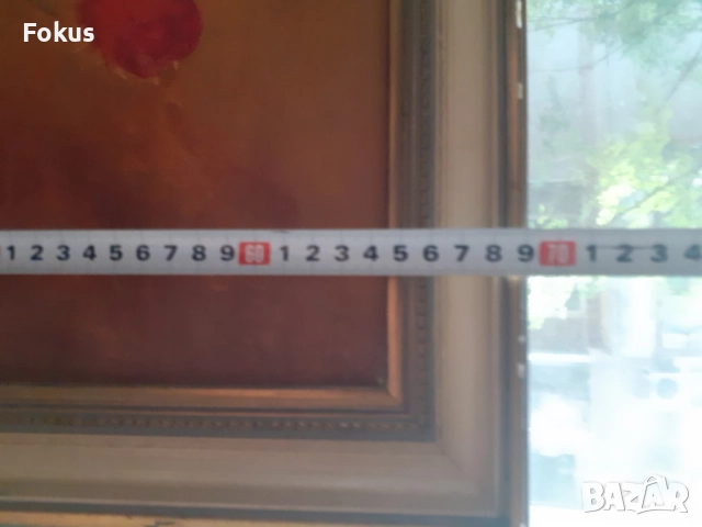 Голяма майсторска картина масло на платно подпис и рамка, снимка 6 - Антикварни и старинни предмети - 51486007