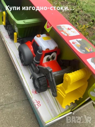 Dickey Toys ABC 65 см - фермерски багер с ремарке , снимка 3 - Коли, камиони, мотори, писти - 36170982