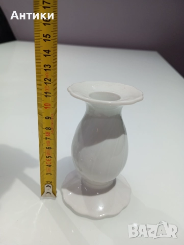 Порцеланов баварски стар свещник , снимка 3 - Декорация за дома - 52564182