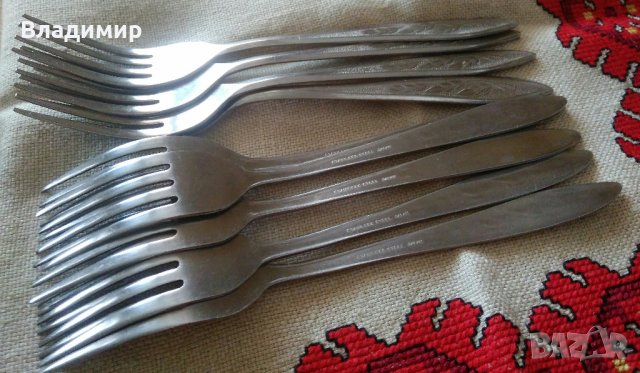 Вилици - 20 см. с маркировка "Stainless steel Japan" - неръждаема стомана, снимка 7 - Прибори за хранене, готвене и сервиране - 28923011