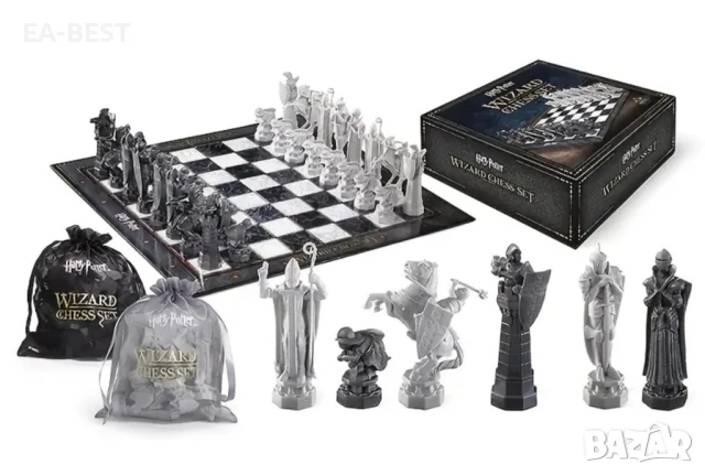 Игра шах The Noble Collection Harry Potter Wizard Chess Set, снимка 6 - Шах и табла - 51385995