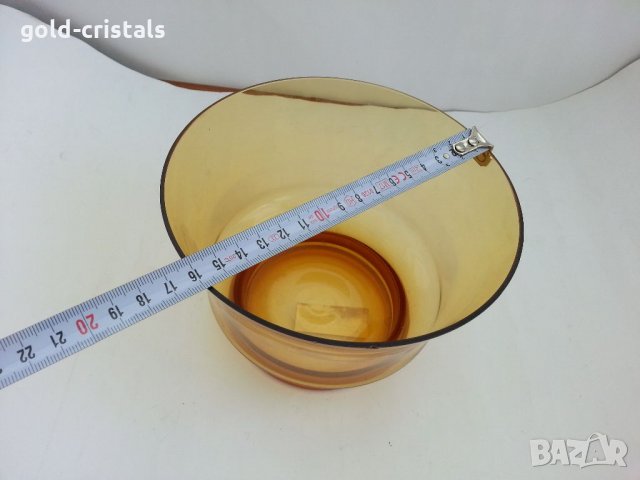 Стъклена купа фруктиера цветно стъкло, снимка 3 - Антикварни и старинни предмети - 32731711