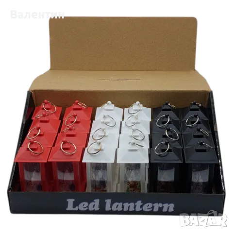 Коледна украса светеща LED пирамида, 9 х 7 х 4 см, снимка 3 - Декорация за дома - 48092815