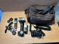 лентов фотоапарат "KONICA FT-1"+светкавици и чанта, снимка 1