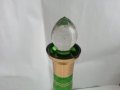 Гарафа цветно зелено стъкло , снимка 3