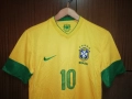 Brazil Ronaldinho 2012 2013 Home Nike Football Роналдиньо Бразилия оригинална тениска фланелка , снимка 4