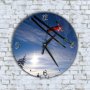 Стенен Часовник - Висок Скок Със Ски В Красиво Небе, снимка 1 - Стенни часовници - 43364286