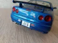 nissan skyline r34 мащаб 1:18, снимка 2