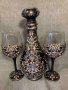 Сет за вино от 3 части - ръчна изработка, снимка 1 - Декорация за дома - 39933481