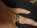 Красив сребърен пръстен-халка, снимка 2