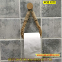 Винтидж аксесоар за баня - държач за тоалетна хъртия с въже - КОД 3222, снимка 9