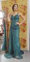 Бална рокля в зелено с 3 Д апликация, снимка 1 - Рокли - 40550086