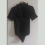 Елегантно черно боди-блуза с къси ръкави 3607, ликвидация!, снимка 1 - Други - 40621953