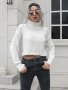 Дамски шикозен къс пуловер, 3цвята - 023, снимка 4