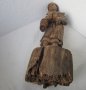 57 см. Момиче с петел Невероятна много стара дървена статуя , снимка 11