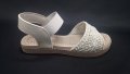 Дамски сандали 3308 в бяло и бежово, снимка 3