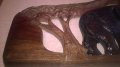 Пано за стена тиково дърво изрязано с 1 слон ръчна изработка, снимка 8