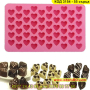 Силиконова форма за бонбони във формата на сърце - 55 бонбона - КОД 3154 - 55 сърца, снимка 12