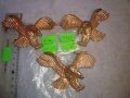 ЛОТ ТРИ ПОЗЛАТЕНИ МЕТАЛНИ ФИГУРАЛНИ АРТ АПЛИКАЦИИ ФИГУРКА на ЛЕТЯЩ ОРЕЛ 15422, снимка 1