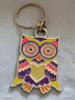Метален ключодържател с дизайн на бухал 🦉 изобразен в ярки цветове подходящ аксесоар за раници 32532, снимка 6