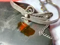 СТАРИННА СРЕБЪРНА ГРИВНА ВИСОКА ПРОБА СРЕБРО ФИЛИГРАННА РЪЧНА ИЗРАБОТКА с ПОСРЕБРЕНА ВЕРИЖКА 40710, снимка 6