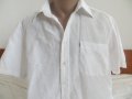 Мъжка риза с къс ръкав от лен Bison