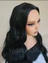 Черна перука без бретон на къдрици, снимка 4
