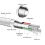 Магнитен кабел за зареждане, найлонова оплетка, USB към Type C и Micro USB, снимка 7