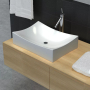 Керамична мивка в силно гланцирано бяло, снимка 1 - Мивки - 44865115