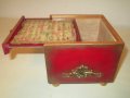 винтидж кутийка  в червено за бижута-hand made, снимка 1 - Подаръци за жени - 43303081