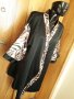 Черен сатенен халат с животински принт Л/ХЛ без колан, снимка 2