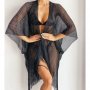 Черно парео туника за плаж излизане , снимка 4