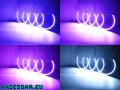 Ангелски очи многоцветни RGB LED Фарове Angel Eyes DRL за кола пръстени 4x131 mm за BMW, снимка 14