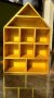 Етажерка,шкаф,къща за миниатюри от дърво в златисто, снимка 3