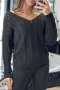 Дамски пуловер, кръстосан отзад с красива шарка, 5цвята - 023, снимка 16