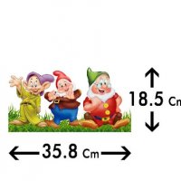 Снежанка и Седемте джуджета декор за рожден ден парти украса картонени фигурки пано, снимка 3 - Други - 39990119