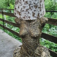 Авторска скулптура, Голо женско тяло–ЛАМПА, 20кг, снимка 6 - Настолни лампи - 37056486