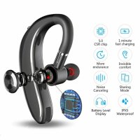 Безжична Bluetooth слушалка, черна, снимка 2 - Слушалки, hands-free - 43145512