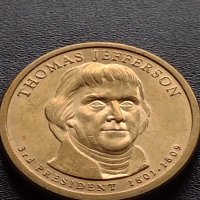 Възпоменателна монета 1 долар THOMAS JEFFERSON 3 президент на САЩ (1801-1809) за КОЛЕКЦИЯ 38039, снимка 5 - Нумизматика и бонистика - 40765336