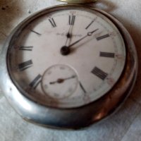 Масивен среб.джобен часовник,,Елджин,,,американски, снимка 1 - Джобни - 27622162