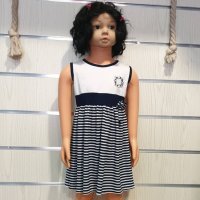 Нова детска моряшка рокличка с висока талия от 1 година до 3 години, снимка 4 - Детски рокли и поли - 29039761