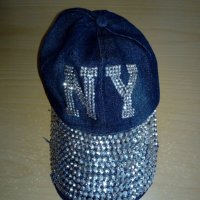Дънкова шапка NY, снимка 1 - Шапки - 34949085