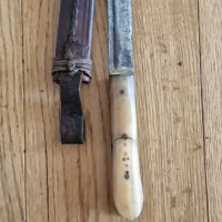 Стар  кован Габровски нож  акулак каракулак Кокал XIX век, снимка 3 - Ножове - 43627339